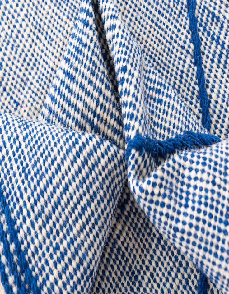 Detail image of 5' 2 x 9' 7  Hand Knotted Moroccan Wool Runner Rug