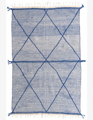 5' 2 x 9' 7 Hand Knotted Moroccan Wool Runner Rug