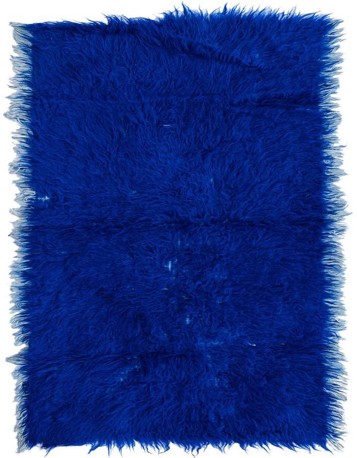 Detail image of 2' 8 x 4' 9 Hand Knotted Moroccan Wool Runner Rug