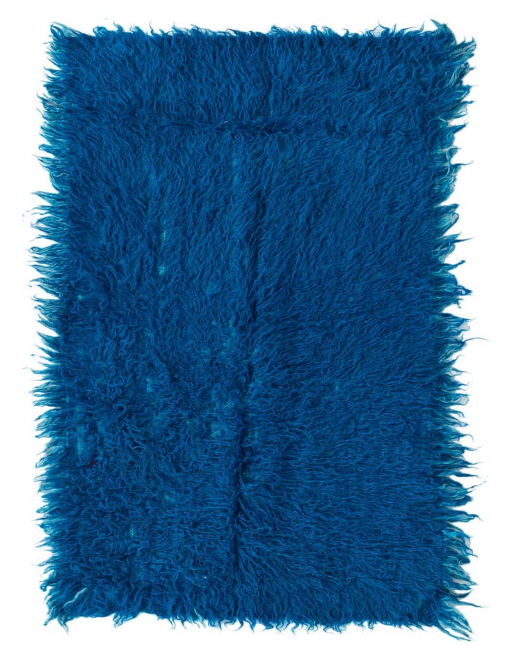 Detail image of 2' 1 x 4' 6 Hand Knotted Moroccan Wool Runner Rug
