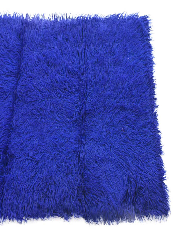 Detail image of 2' 4 x 4' 7 Hand Knotted Moroccan Wool Runner Rug