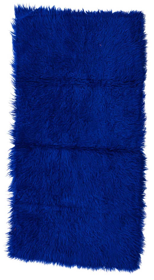 Detail image of 2' 4 x 4' 7 Hand Knotted Moroccan Wool Runner Rug