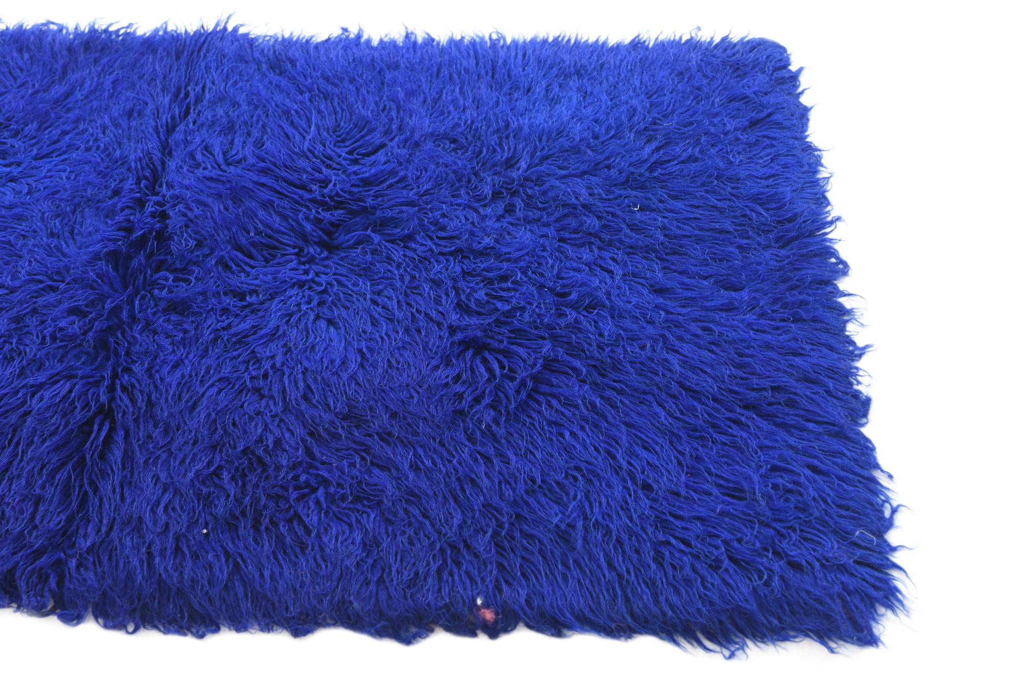 2' 5 x 4' 7 Hand Knotted Moroccan Wool Runner Rug