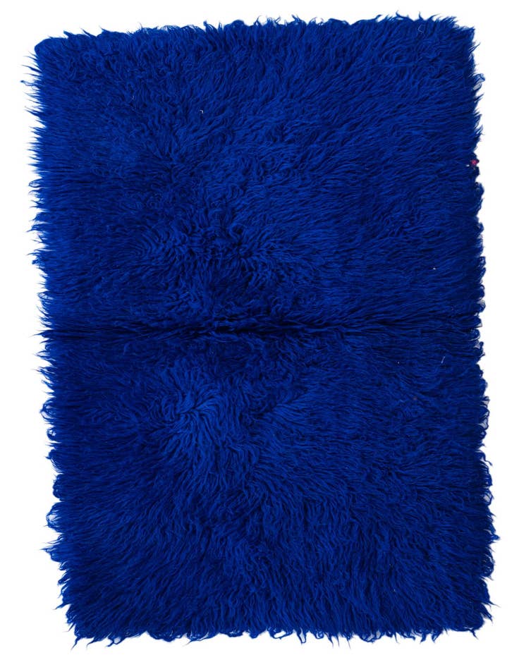 Detail image of 2' 5 x 4' 7 Hand Knotted Moroccan Wool Runner Rug