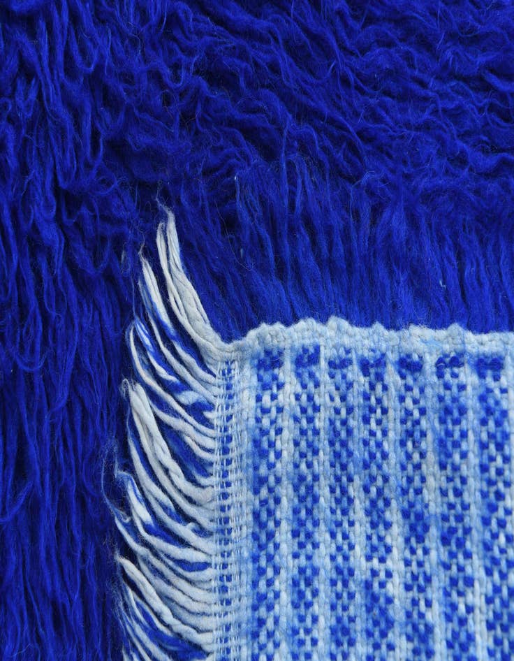 Detail image of 2' 2 x 4'  Hand Knotted Moroccan Wool Runner Rug