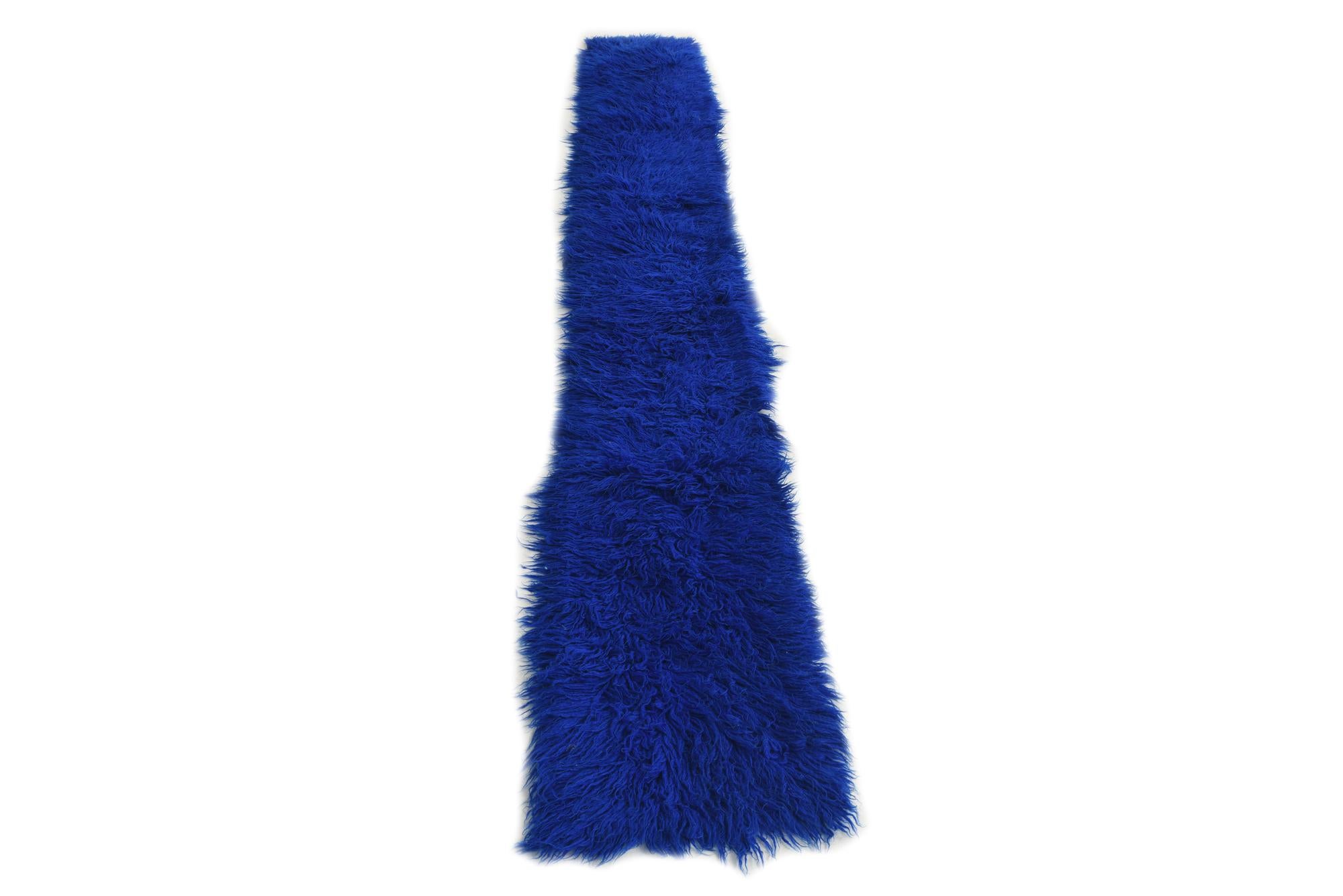 1' 8 x 12' 7 Hand Knotted Moroccan Wool Runner Rug