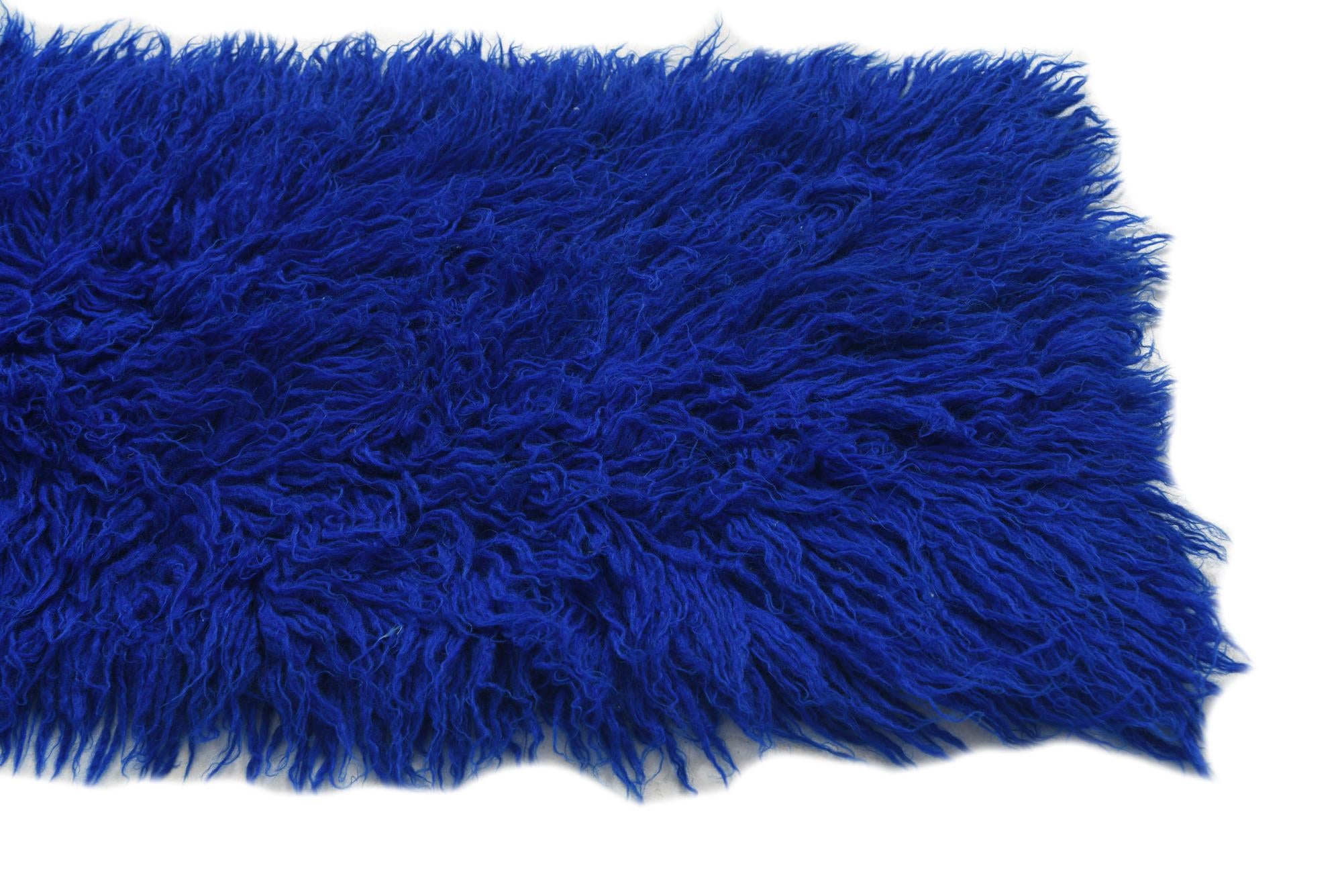 1' 8 x 12' 7 Hand Knotted Moroccan Wool Runner Rug