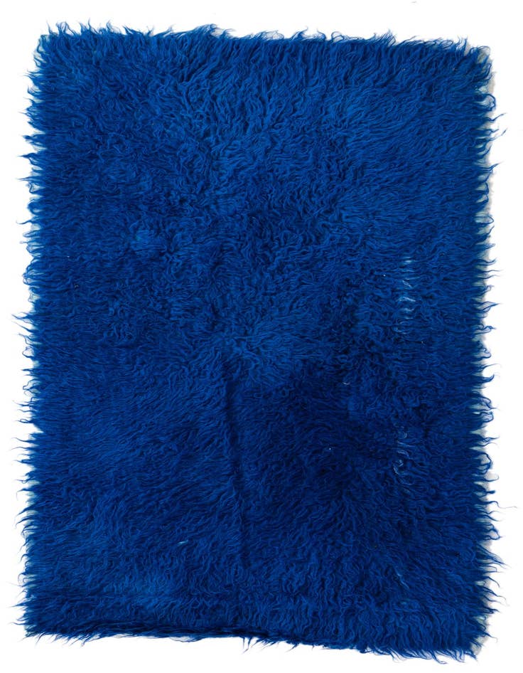 Detail image of 2' 3 x 4' 4 Hand Knotted Moroccan Wool Runner Rug