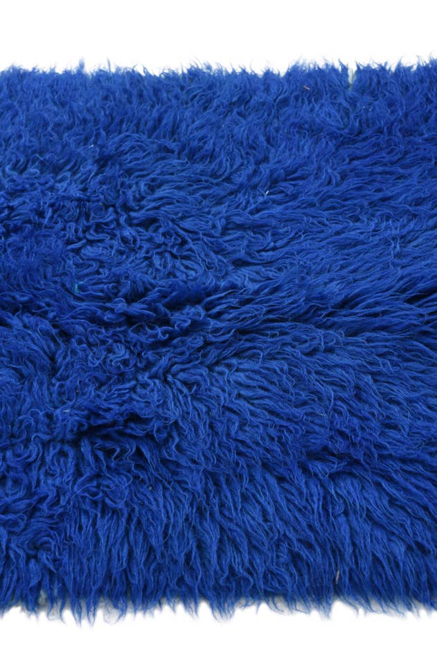 Detail image of 2' 3 x 4' 5 Hand Knotted Moroccan Wool Runner Rug