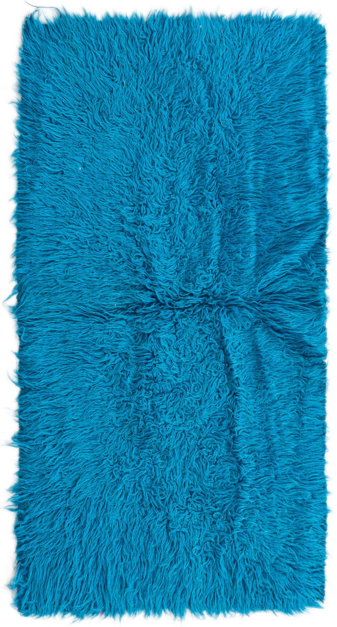 2' 2 x 4' 4 Hand Knotted Moroccan Wool Runner Rug