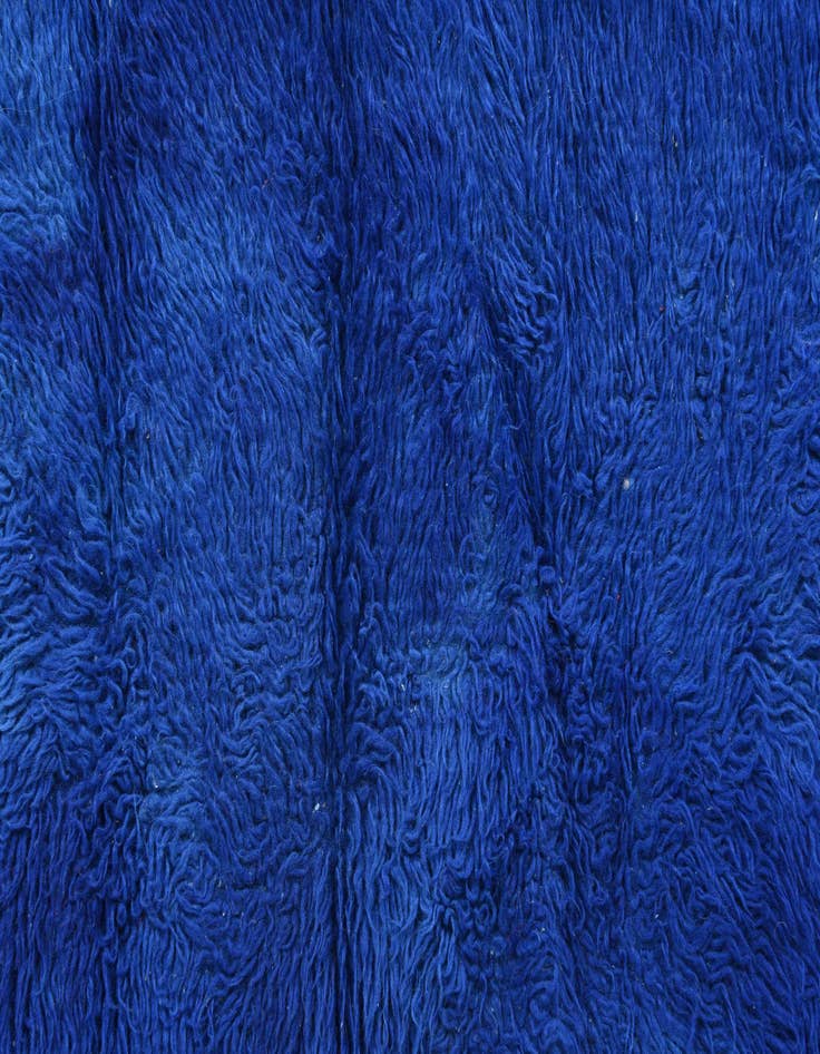 Detail image of 2' 4 x 4' 8  Hand Knotted Moroccan Wool Runner Rug