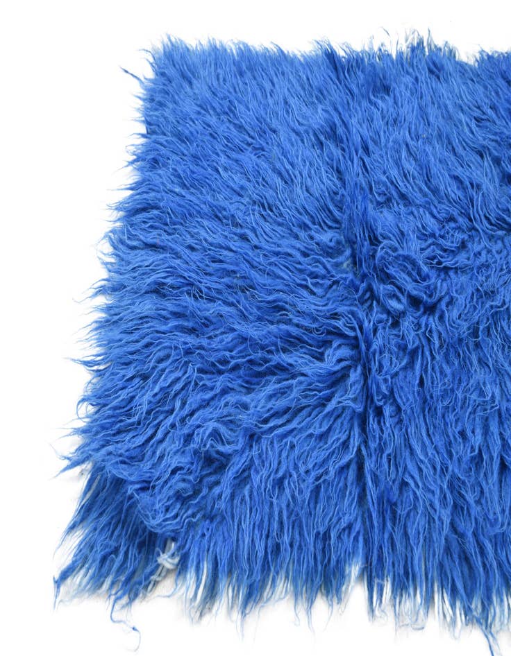 Detail image of 2' x 4'  Hand Knotted Moroccan Wool Runner Rug