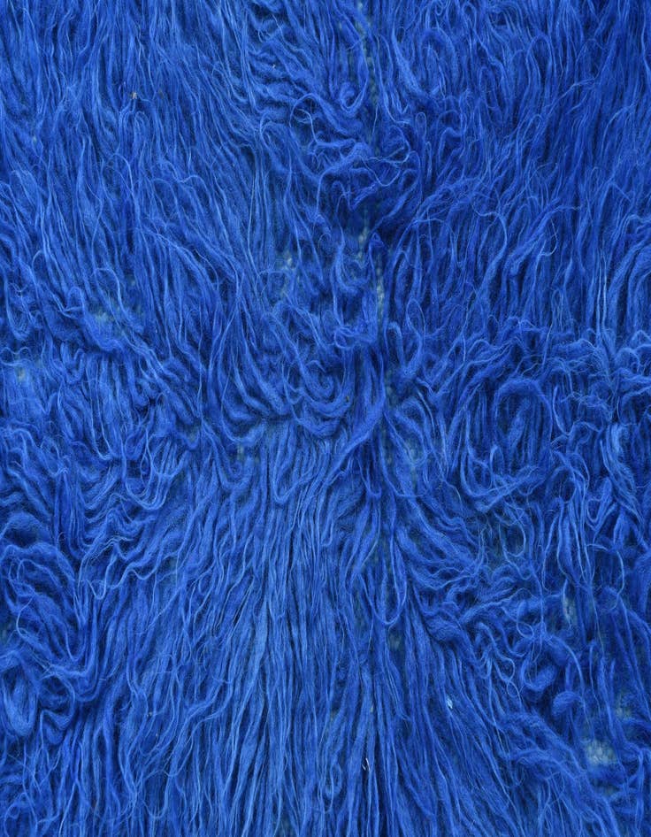 Detail image of 2' x 4'  Hand Knotted Moroccan Wool Runner Rug