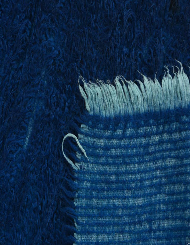 Detail image of 2' 3 x 4' 8  Hand Knotted Moroccan Wool Runner Rug