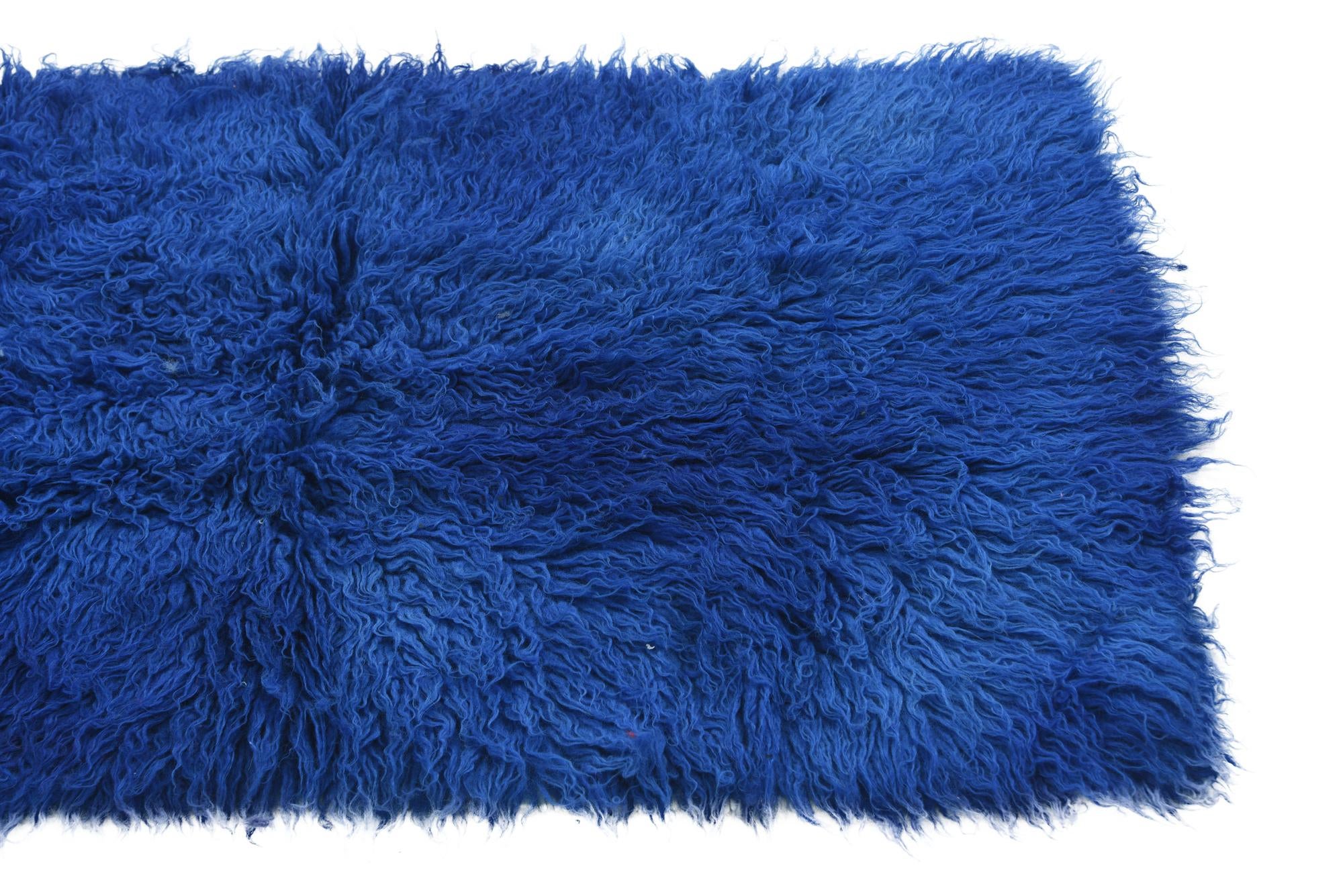 2' 4 x 4' 7 Hand Knotted Moroccan Wool Runner Rug