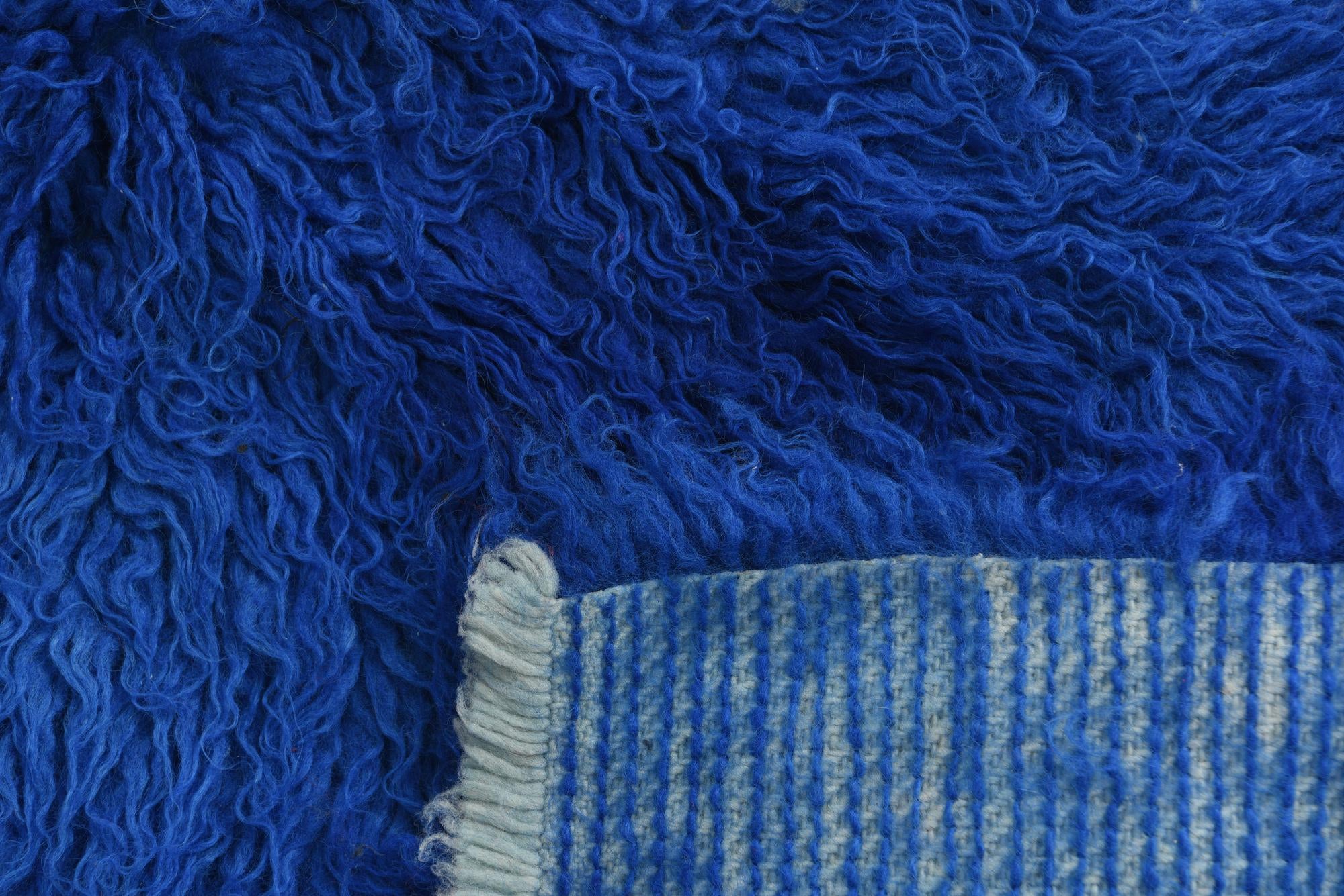 2' 4 x 4' 7 Hand Knotted Moroccan Wool Runner Rug