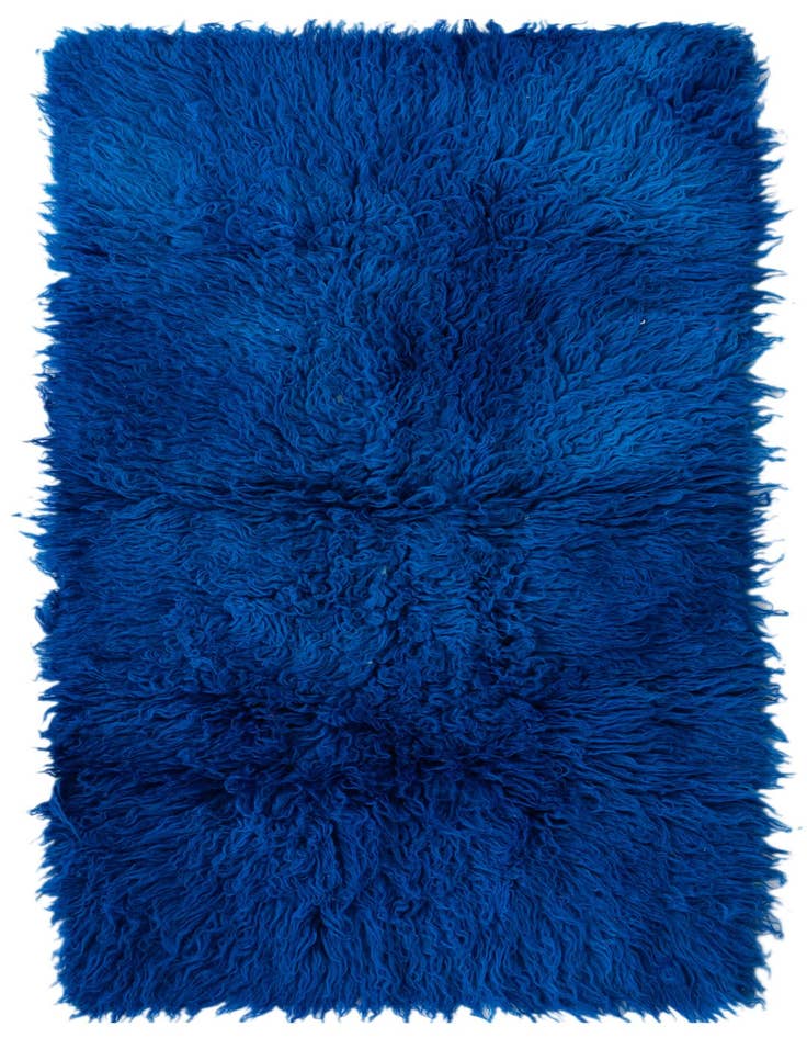 Detail image of 2' 4 x 4' 7 Hand Knotted Moroccan Wool Runner Rug