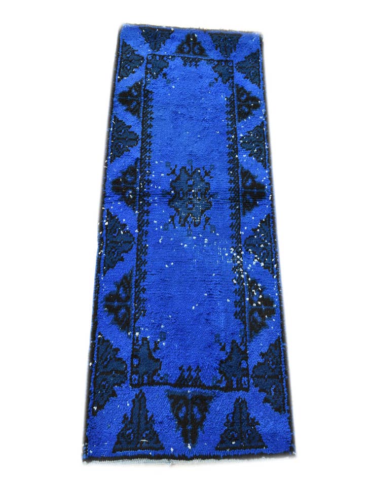 Detail image of 2' 3 x 4' 3  Hand Knotted Moroccan Wool Runner Rug