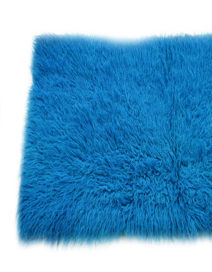 Detail image of 2' 3 x 4' 5 Hand Knotted Moroccan Wool Runner Rug