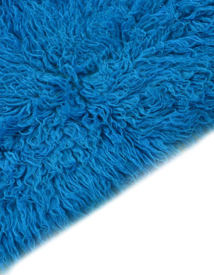 Detail image of 2' 3 x 4' 5 Hand Knotted Moroccan Wool Runner Rug