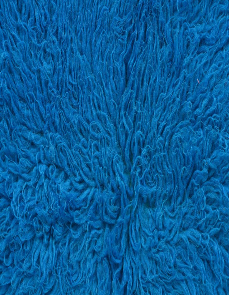 Detail image of 2' 3 x 4' 5 Hand Knotted Moroccan Wool Runner Rug