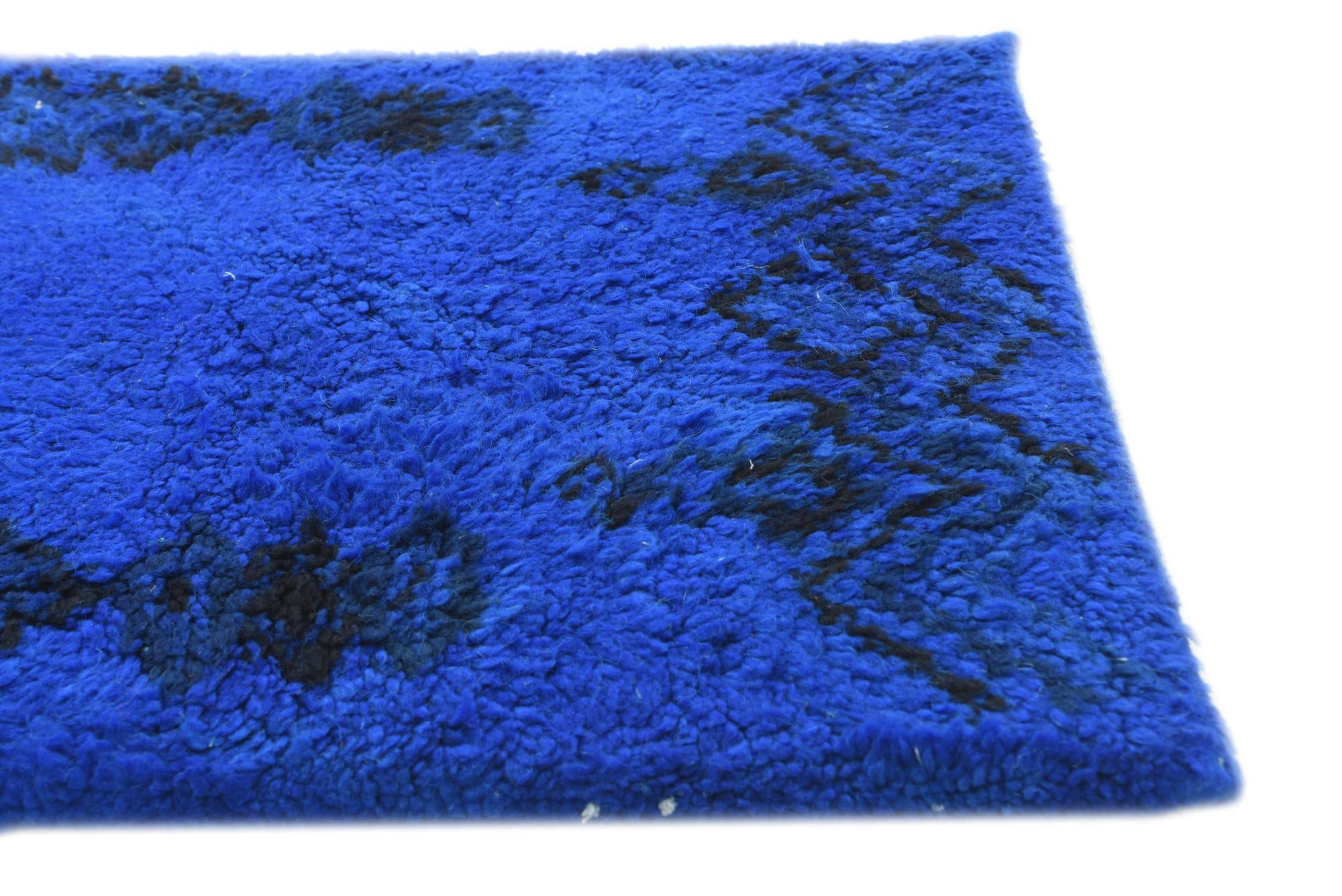 1' 10 x 3' 8 Hand Knotted Moroccan Oriental Wool Runner Rug