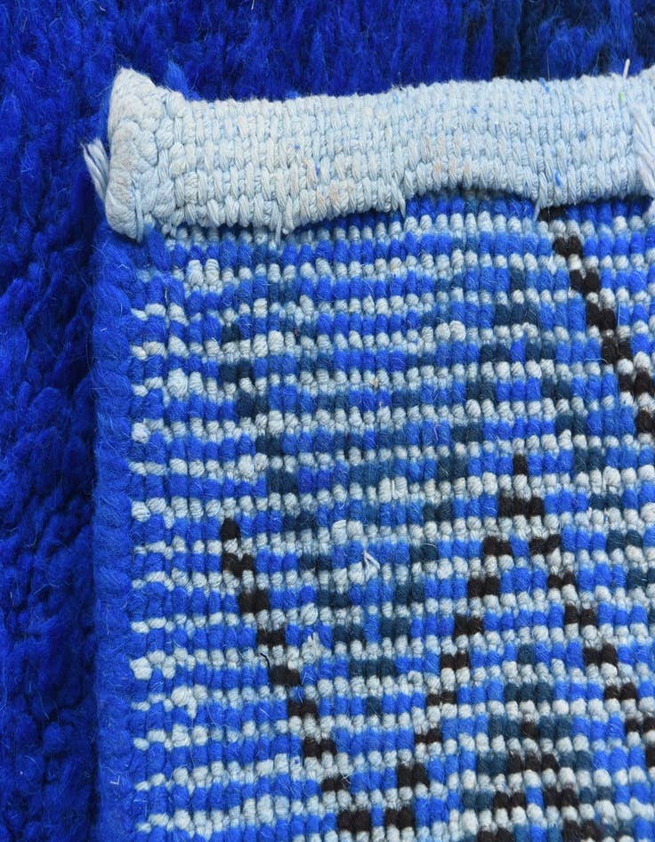 Detail image of 1' 10 x 3' 8  Hand Knotted Moroccan Oriental Wool Runner Rug