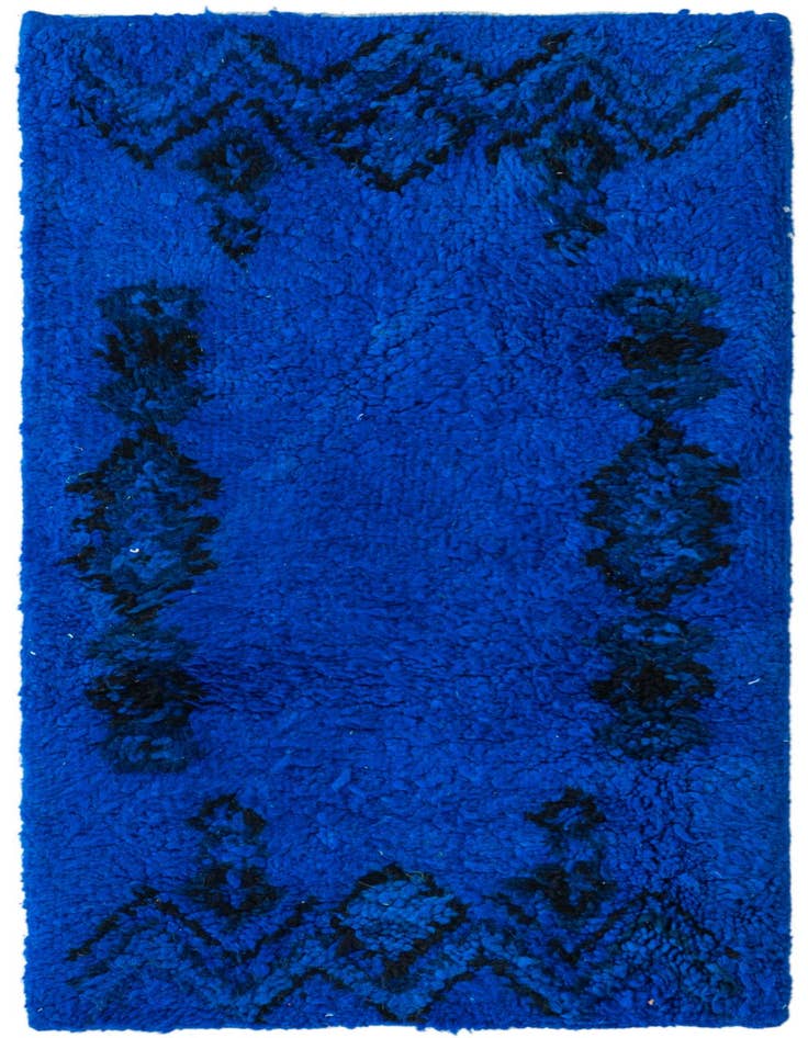 Detail image of 1' 10 x 3' 8 Hand Knotted Moroccan Oriental Wool Runner Rug