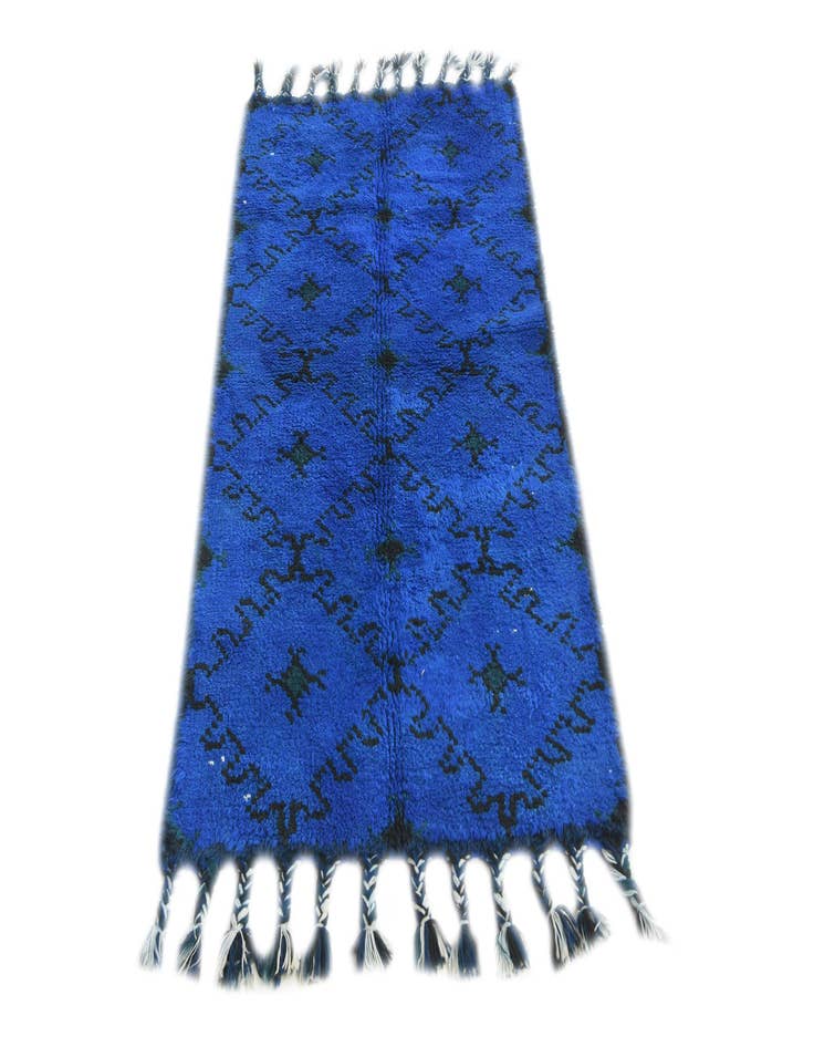 Detail image of 2' 10 x 5' 1  Hand Knotted Moroccan Wool Runner Rug