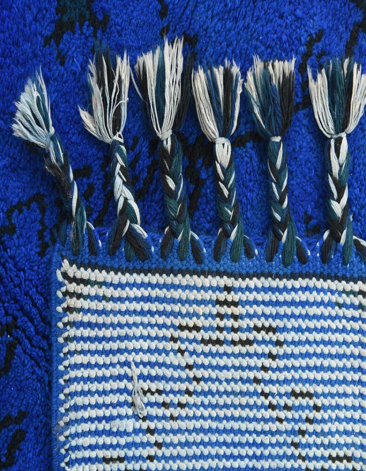 Detail image of 2' 10 x 5' 1  Hand Knotted Moroccan Wool Runner Rug