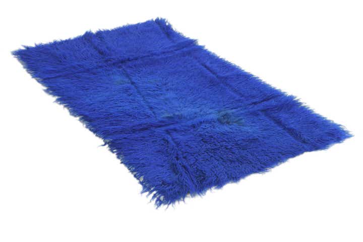 2' 4 x 4' 2 Hand Knotted Moroccan Wool Runner Rug