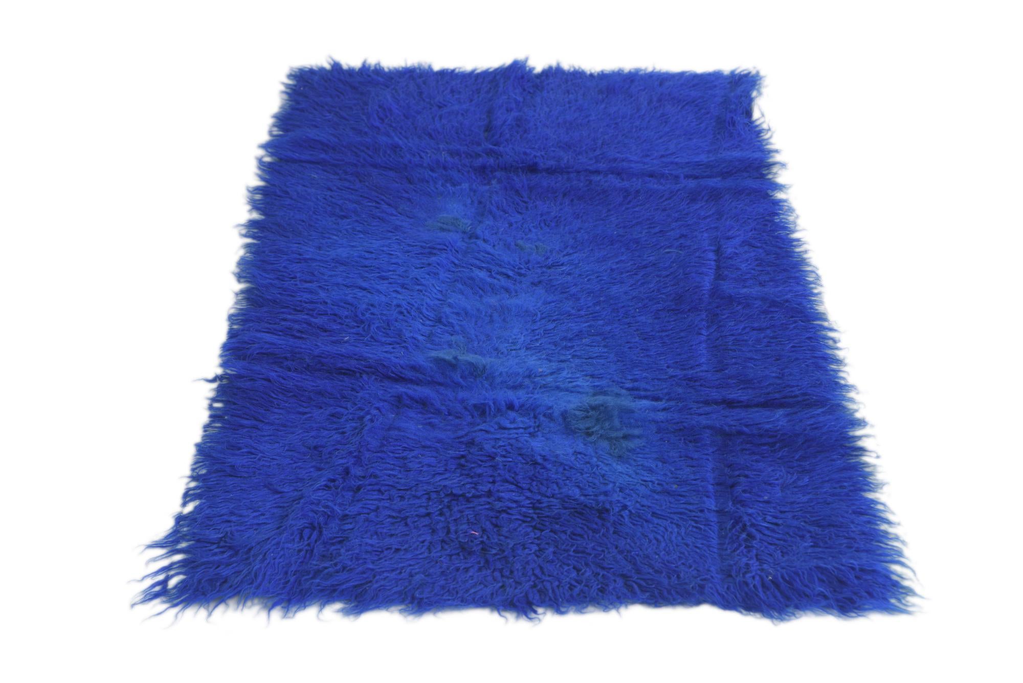 2' 4 x 4' 2 Hand Knotted Moroccan Wool Runner Rug