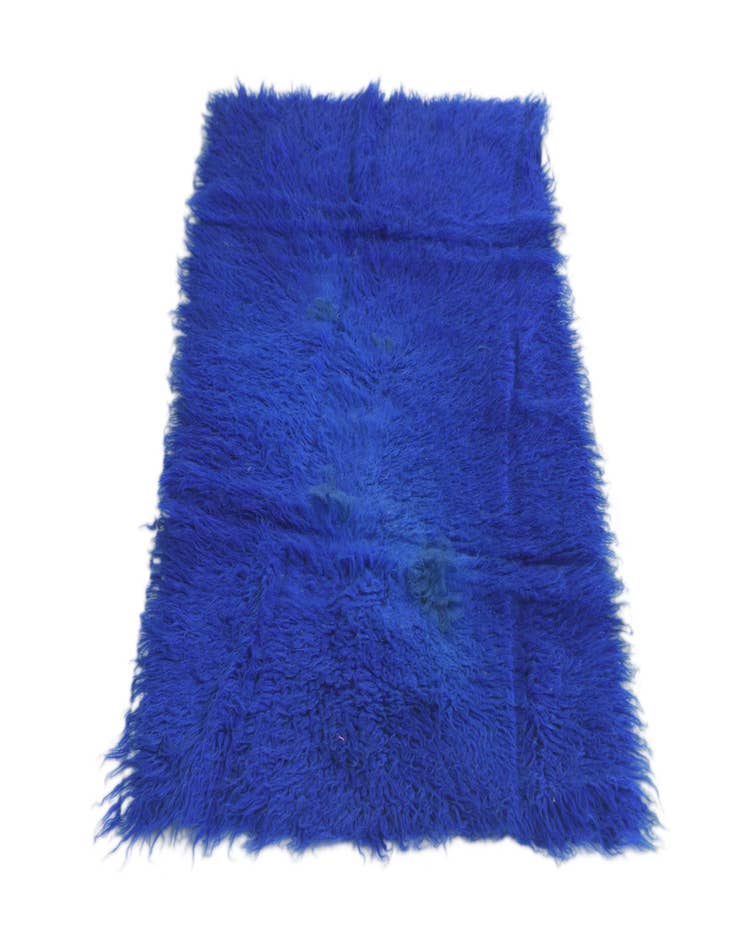 Detail image of 2' 4 x 4' 2  Hand Knotted Moroccan Wool Runner Rug