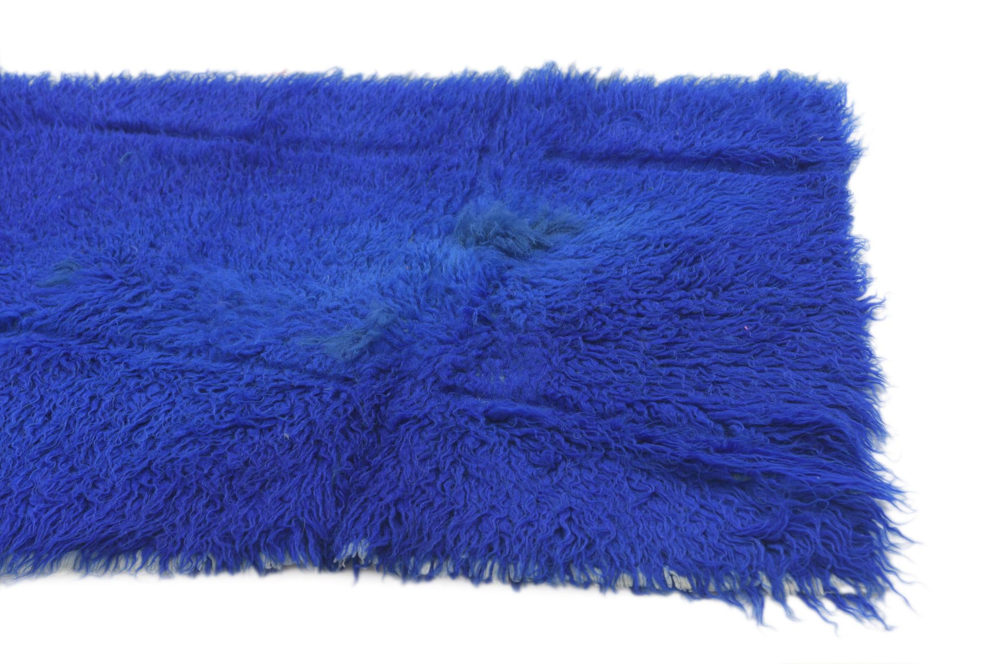 2' 4 x 4' 2 Hand Knotted Moroccan Wool Runner Rug