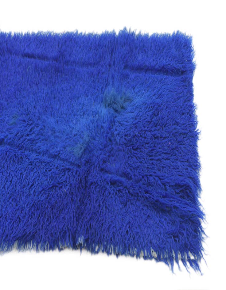 Detail image of 2' 4 x 4' 2  Hand Knotted Moroccan Wool Runner Rug