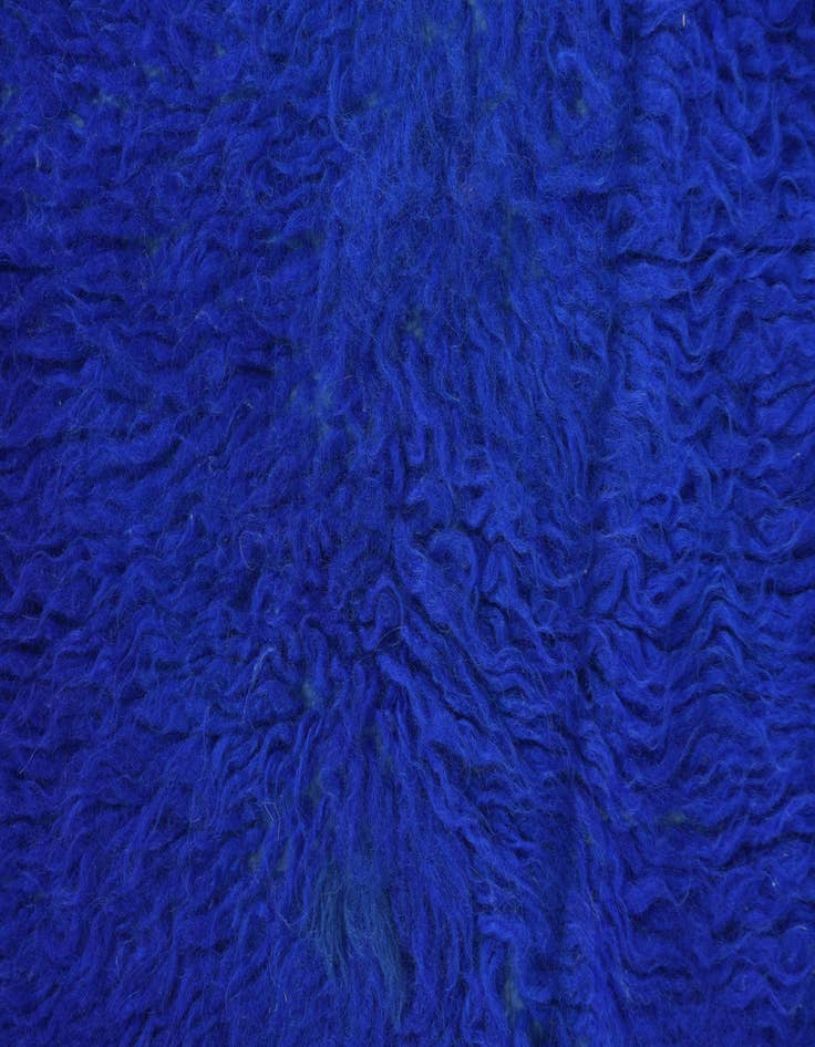 Detail image of 2' 4 x 4' 2  Hand Knotted Moroccan Wool Runner Rug