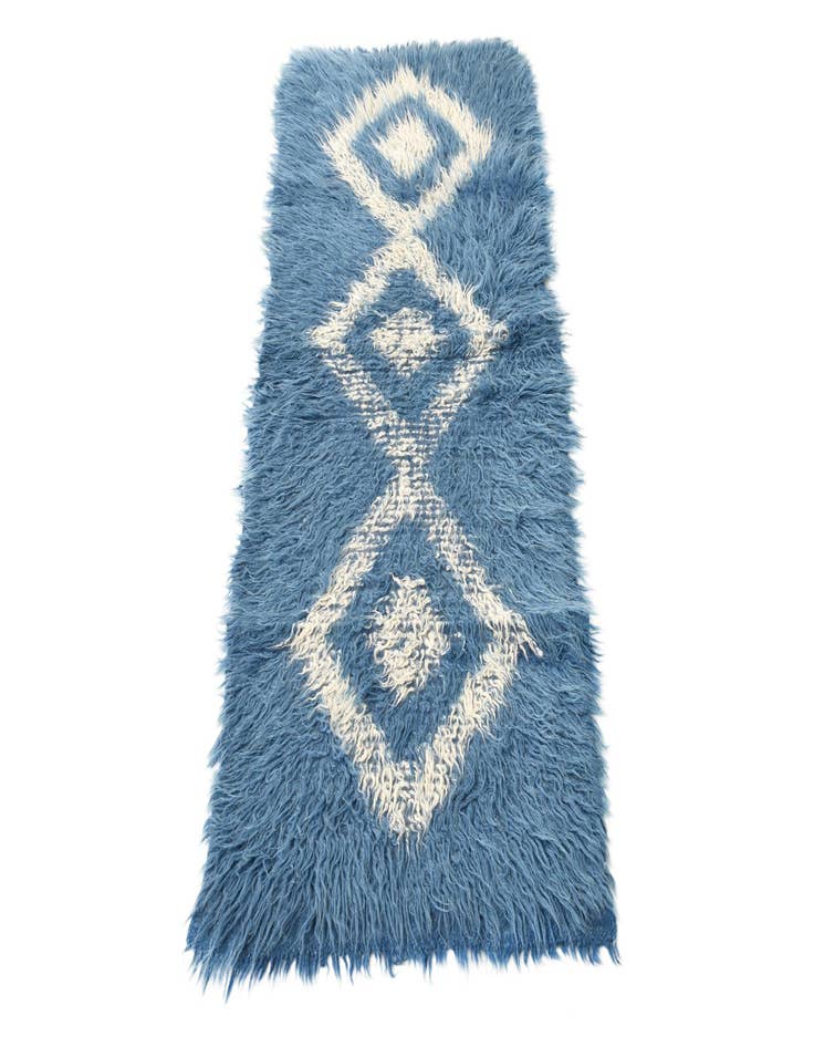 Detail image of 2' x 5'  Hand Knotted Moroccan Wool Runner Rug