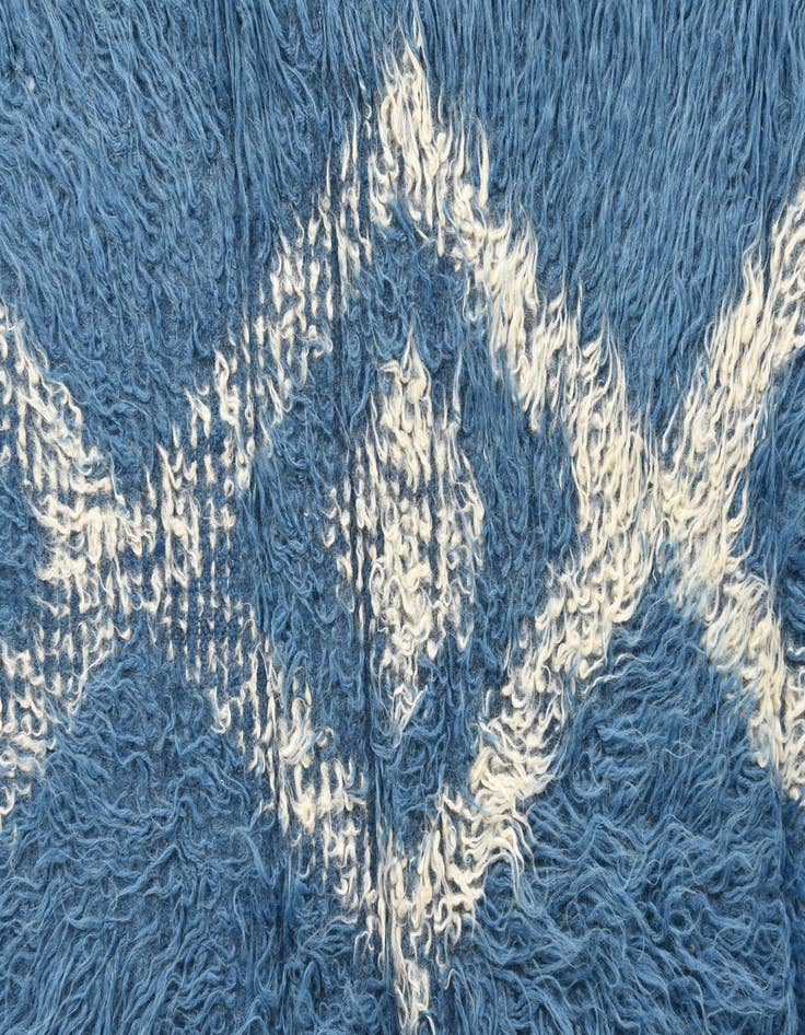 Detail image of 2' x 5'  Hand Knotted Moroccan Wool Runner Rug