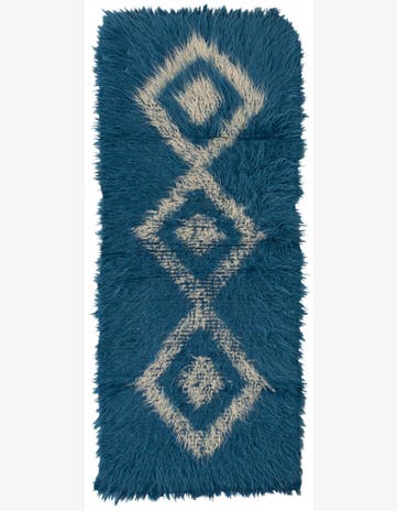 2' x 5' Hand Knotted Moroccan Wool Runner Rug