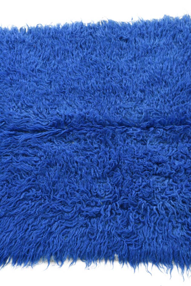 Detail image of 2' 3 x 4' 5 Hand Knotted Moroccan Wool Runner Rug