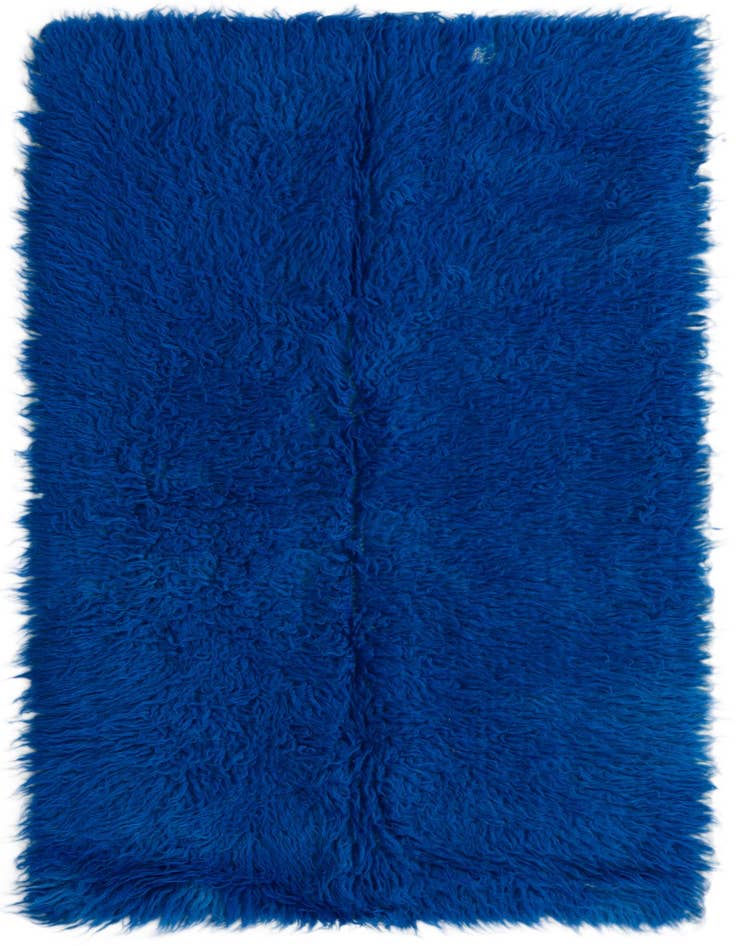 Detail image of 2' 3 x 4' 5 Hand Knotted Moroccan Wool Runner Rug