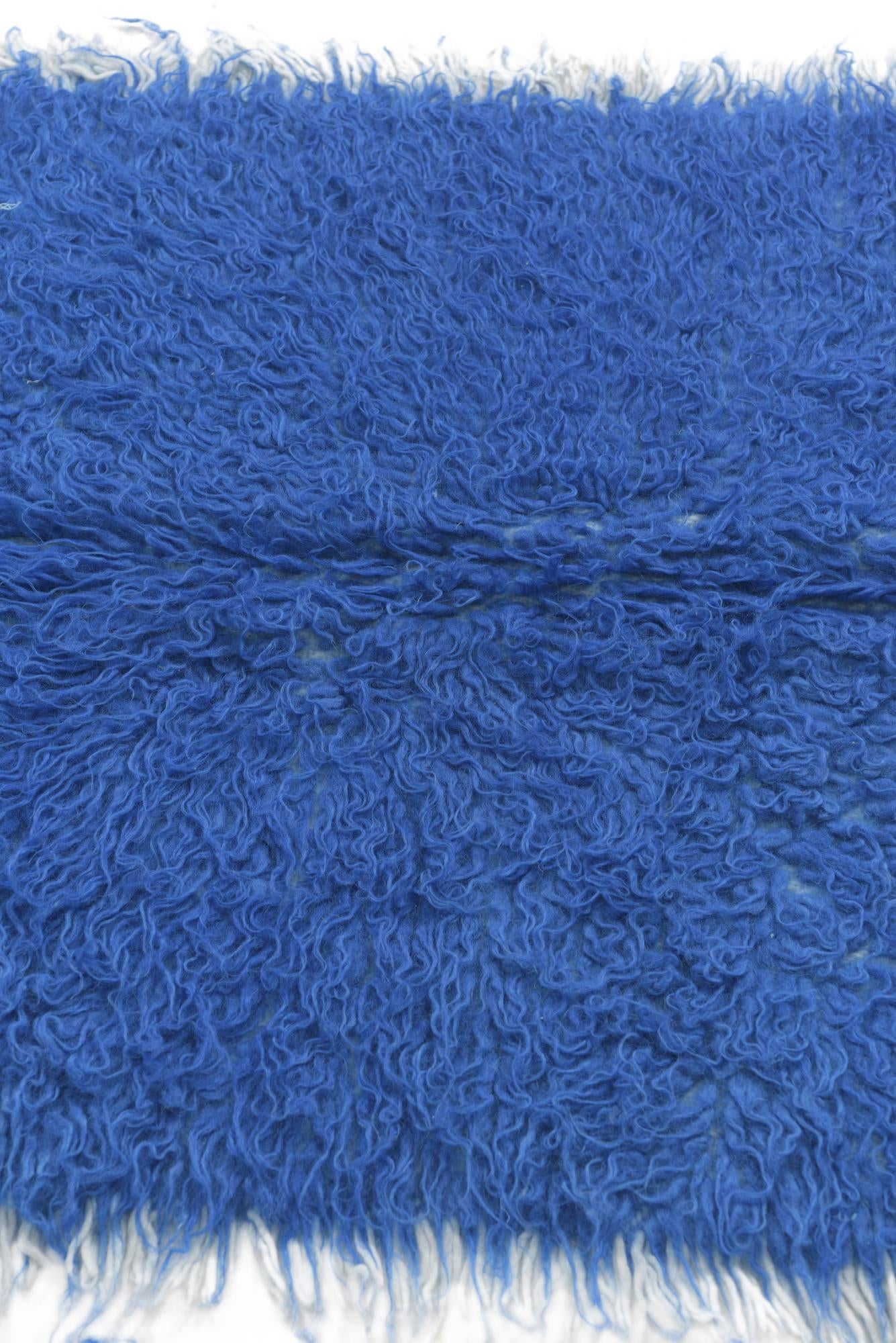 2' 2 x 4' 7 Hand Knotted Moroccan Wool Runner Rug