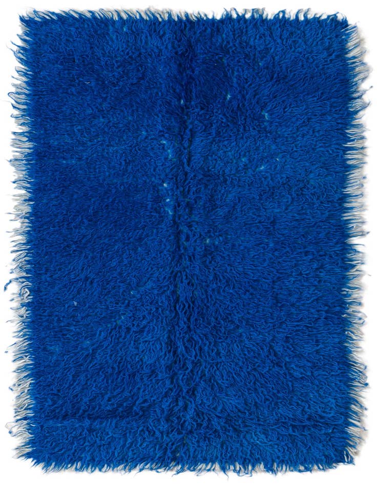 Detail image of 2' 2 x 4' 7 Hand Knotted Moroccan Wool Runner Rug