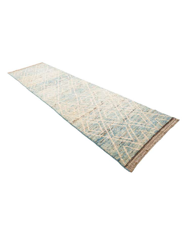3' 4 x 12' 10 Hand Knotted Moroccan Wool Runner Rug