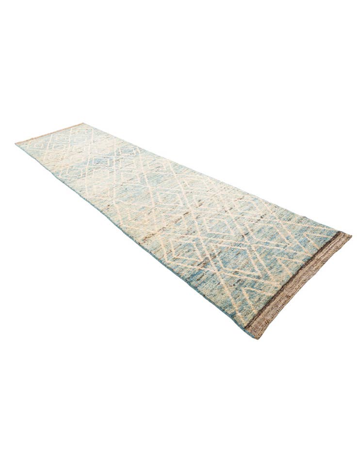 Detail image of 3' 4 x 12' 10 Hand Knotted Moroccan Wool Runner Rug
