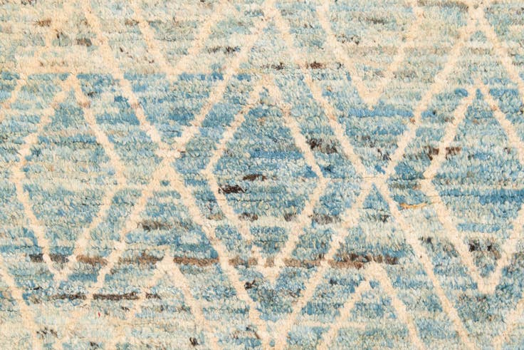 Detail image of 3' 4 x 12' 10 Hand Knotted Moroccan Wool Runner Rug