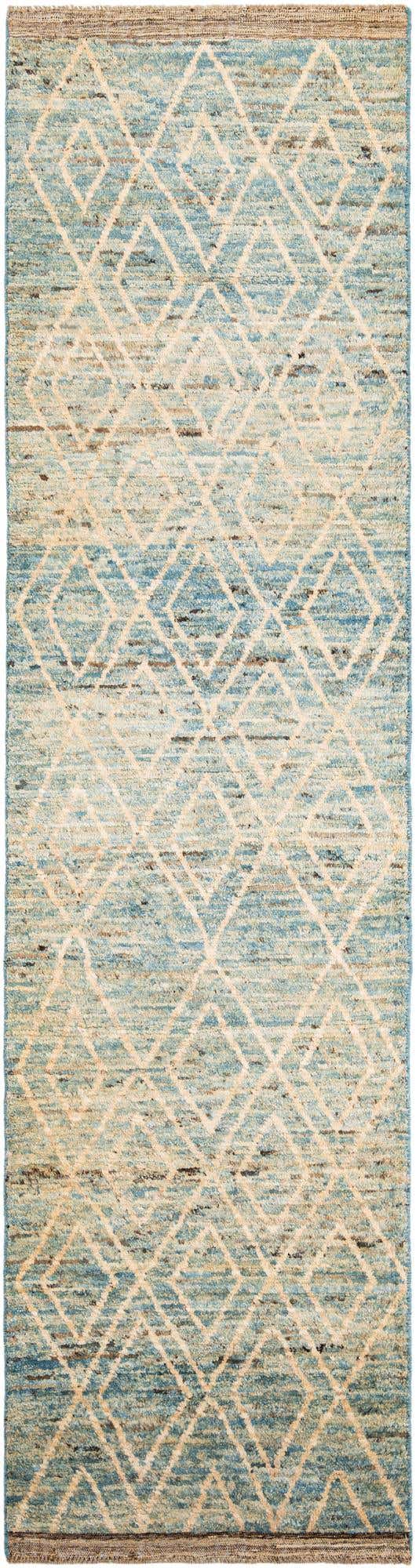 3' 4 x 12' 10 Hand Knotted Moroccan Wool Runner Rug