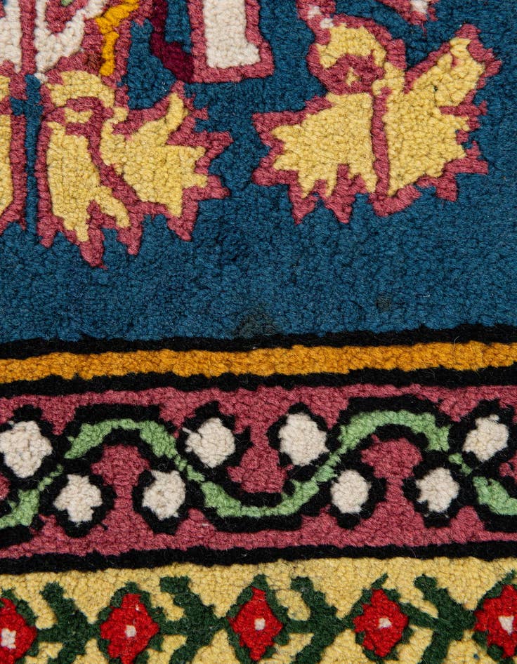 Detail image of 2' 6 x 5'  Hand Knotted Moroccan Wool Runner Rug