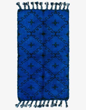 2' 10 x 5' 1 Hand Knotted Moroccan Wool Runner Rug