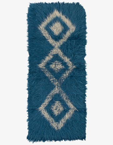 2' x 5' Hand Knotted Moroccan Wool Runner Rug